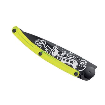 Deejo closing knife Street Collection Black Yellow Zombie