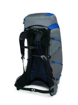 OSPREY hiking backpack EXOS PRO 55,  dale grey/agam blue