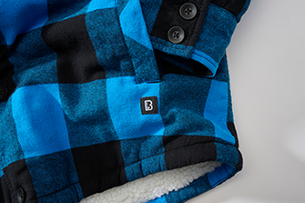 Brandit Lumber jacket with hood, black/blue