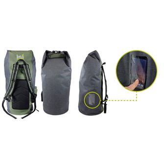 BasicNature Waterproof bag 90 L grey-green