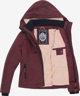 Marikoo Women&#039;s transitional jacket with hood Erdbeere, burgundy