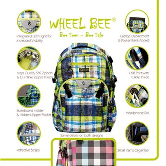 Wheel Bee Backpack Bee LED 30 L, multicoloured