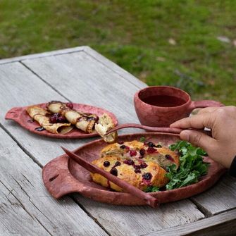 KUPILKA CUTLERY Fork, knife, spoon, teaspoon, Red