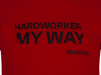 BENNON T-shirt HARDWORKER, red/black