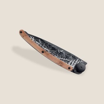 Deejo closing knife Tattoo Black Juniper Wood Mountain