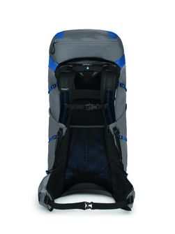 OSPREY hiking backpack EXOS PRO 55,  dale grey/agam blue