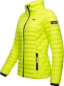 Marikoo Women&#039;s transitional jacket with hood Samtpfote, neon green