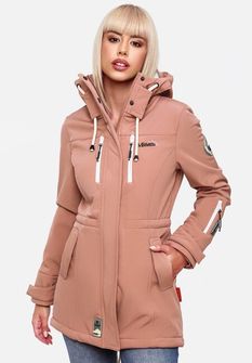 Marikoo Women&#039;s winter softshell jacket with hood Zimtzicke, terracotta