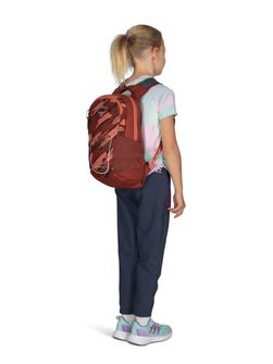 OSPREY hiking backpack DAYLITE JR,  brush strokes print/red canyon