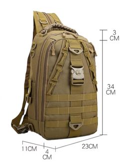 DRAGOWA TACTICAL Single strap backpack Charlie 20 L, khaki