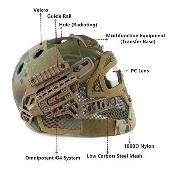 DRAGOWA Tactical Hammer Tactical Helmet, Digital Desert