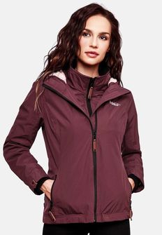 Marikoo Women&#039;s transitional jacket with hood Erdbeere, burgundy