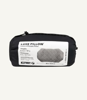 Klymit Luxe pillow, grey