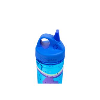 Nalgene Baby Water Bottle Grip-n-Gulp Sustain 0,35 l with cover blue, musical hippo