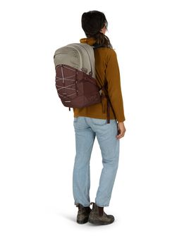 OSPREY city backpack QUASAR,  sawdust tan/raisin red