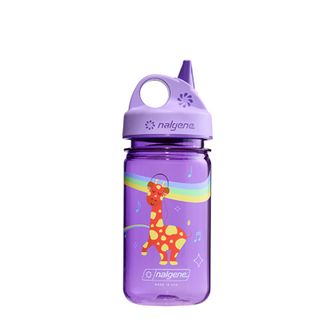 Nalgene Baby Water Bottle Grip-n-Gulp Sustain 0,35 L with cover, purple musical giraffe