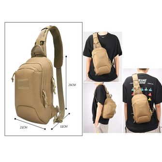 DRAGOWA TACTICAL One strap backpack Mike, khaki