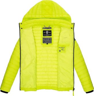 Marikoo Women&#039;s transitional jacket with hood Samtpfote, neon green