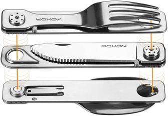 ROXON Cutlery Set, C1, 3-part, Stainless Steel