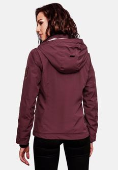 Marikoo Women&#039;s transitional jacket with hood Erdbeere, burgundy