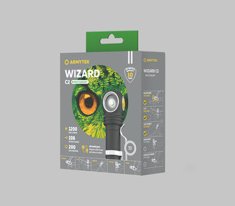 ArmyTek Wizard C2 Magnet White LED headlamp with magnetic holder 1200 lm 4800 h 64 g