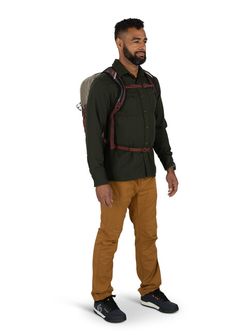 OSPREY city backpack QUASAR,  sawdust tan/raisin red