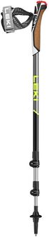 Nordic Walking poles Traveller Alu, black-silvergrey-neonyellow, 90 - 130 cm