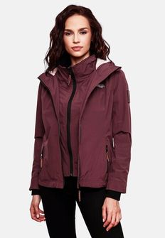 Marikoo Women&#039;s transitional jacket with hood Erdbeere, burgundy