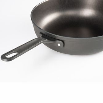 GSI Outdoors Deep Cast Iron Frying Pan with Lid Guidecast Frying Deep Pan 254 mm