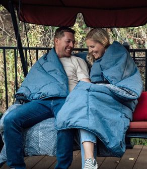 Klymit Homestead Cabin Comforter for 2 persons, blue