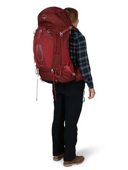 OSPREY hiking backpack AURA AG 65,  berry sorbet red