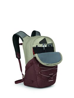 OSPREY city backpack QUASAR,  sawdust tan/raisin red