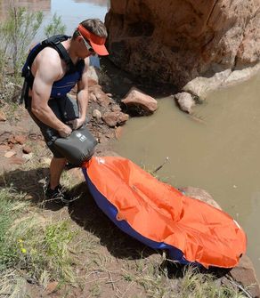 Klymit Packraft LiteWater Dinghy (LWD), orange and blue