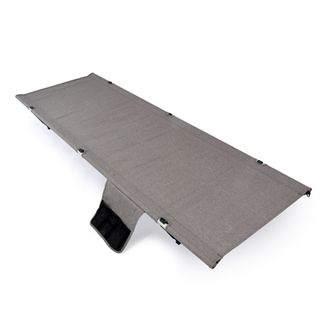 BasicNature Camping bed raised 190 cm, grey