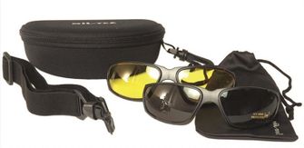 Mil-tec tactical glasses 3in1, black