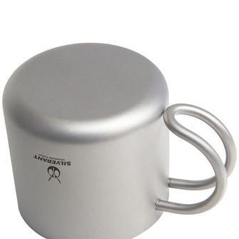 Silverant Titanium coffee cup with handle 110 ml