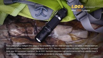 Pocket luminaire Fenix ​​LD09 (220 lumens)