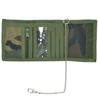 Miltec wallet with chain, Woodland