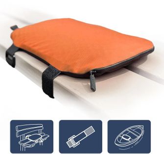 Mosh Kamper outdoor seat cushion, orange/black