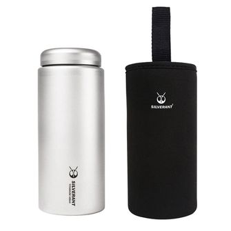 Silverant Titanium bottle 400 ml with flat cap