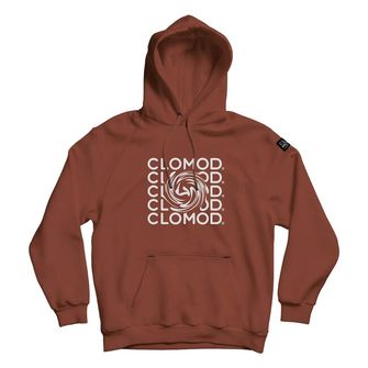 CloMod Hoody "twirl", Maroon Red