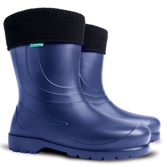 Demar Women's rubber work boots with warm insole LAURA, navy blue