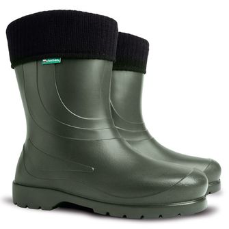 Demar Women's rubber work boots with warm insole LAURA, green