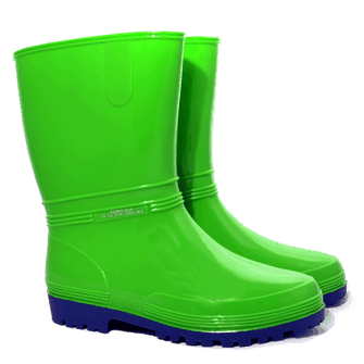 Demar Women's rubber work boots RAINNY, neon green