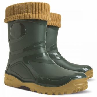 Demar Women's rubber work boots with warm insole YOUNG 2 FUR, green