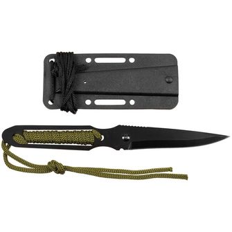 Fox Outdoor Knife, Action II, black, wrapped handle, sheath