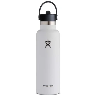 Hydro Flask Thermo bottle with straw 21 OZ Standard Flex Straw Cap, white