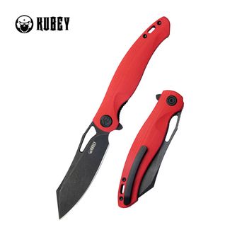 KUBEY Knife Drake, steel AUS 10, red