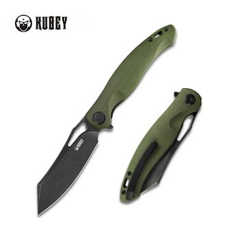 KUBEY Folding knife Drake OD, steel AUS 10, green