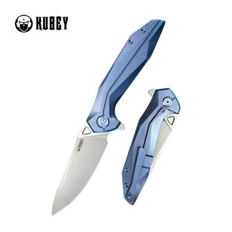 KUBEY Folding knife Nova, Blue Titanium